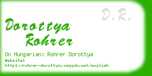 dorottya rohrer business card